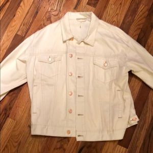 FREE PEOPLE WHITE DENIM JACKET
